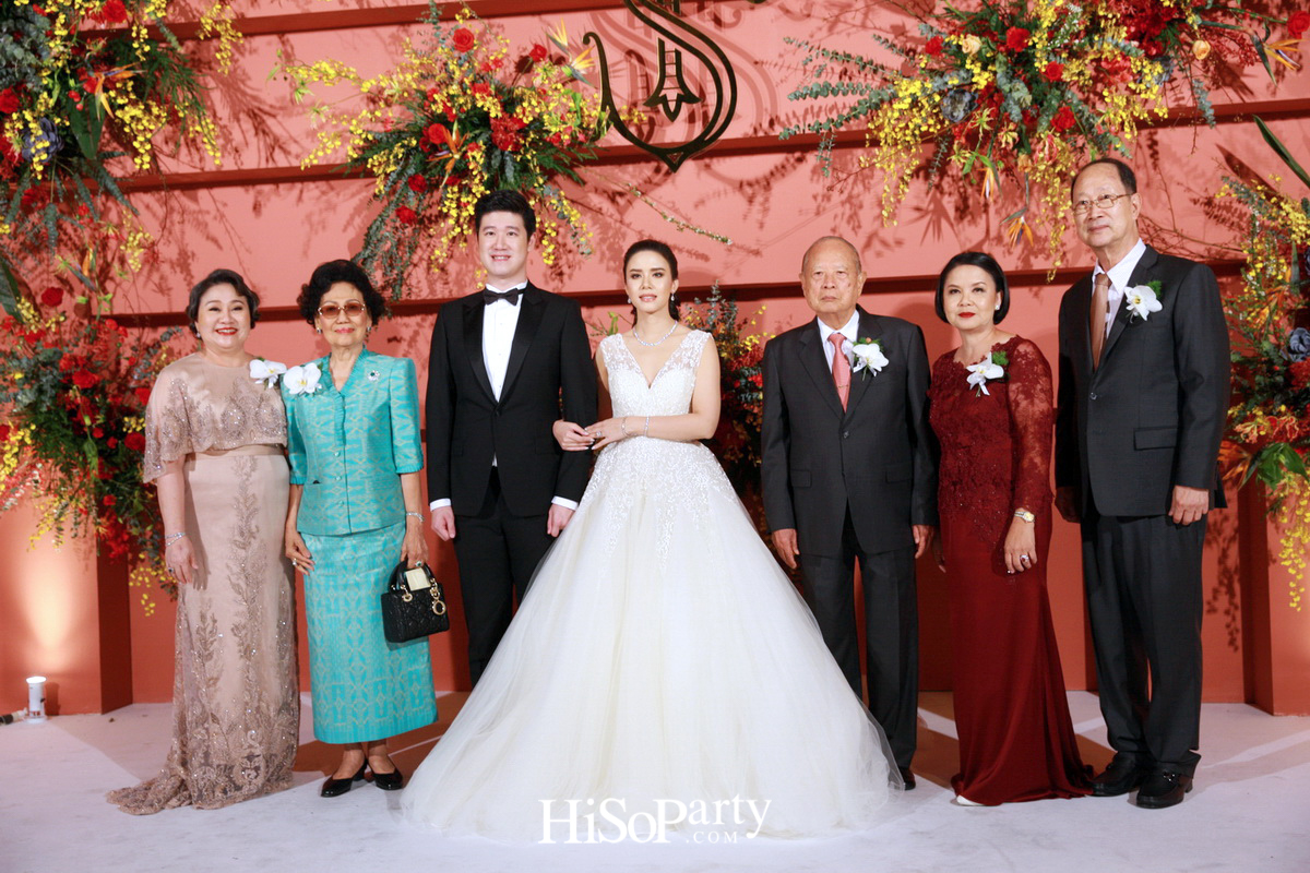 งานฉลองมงคลสมรสสุดอลังการระหว่าง แพรพรรณ ธรรมวัฒนะ และ กรมิษฐ์ ธนิสรธเนศ 