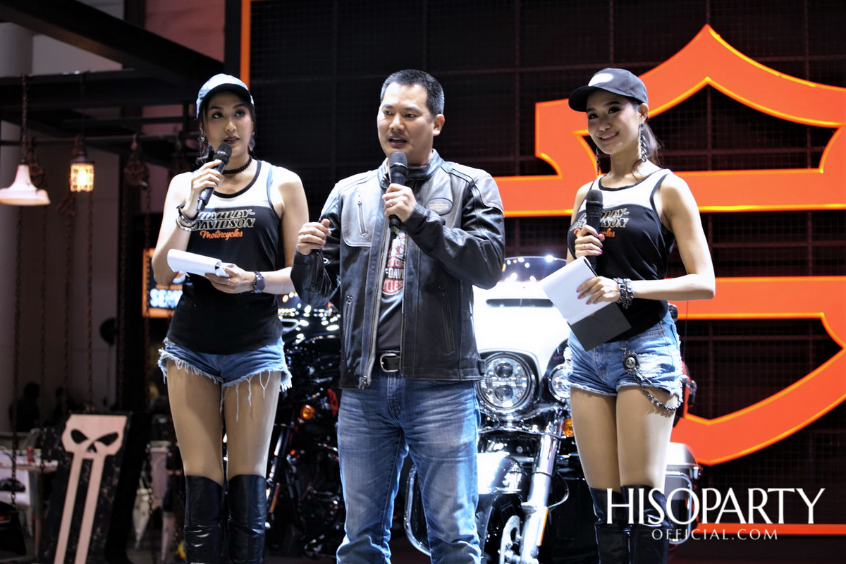 ฮาร์ลีย์-เดวิดสัน ยกขบวนมอเตอร์ไซค์รุ่นปี 2019 จัดแสดงแบบเต็มพิกัด ในงานบางกอก อินเตอร์เนชั่นแนล มอเตอร์โชว์ ครั้งที่ 40