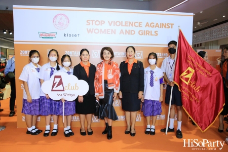 ‘Stop Violence Against Women and Girls’ โดย สโมสรซอนต้ากรุงเทพ 1 เพื่อเชิญชวนคนไทยรวมพลังร่วมรณรงค์ยุติความรุนแรงต่อเด็กและสตรี