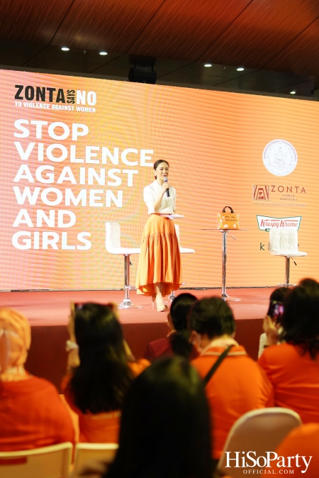 ‘Stop Violence Against Women and Girls’ โดย สโมสรซอนต้ากรุงเทพ 1 เพื่อเชิญชวนคนไทยรวมพลังร่วมรณรงค์ยุติความรุนแรงต่อเด็กและสตรี