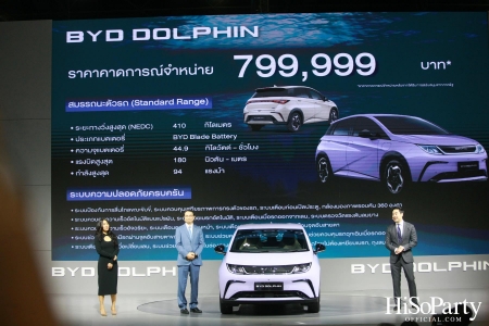 BYD เปิดตัว DOLPHIN EV พวงมาลัยขวา รถไฟฟ้า 100% รุ่นใหม่ล่าสุด ในงานบางกอก อินเตอร์เนชั่นแนล มอเตอร์โชว์ ครั้งที่ 44