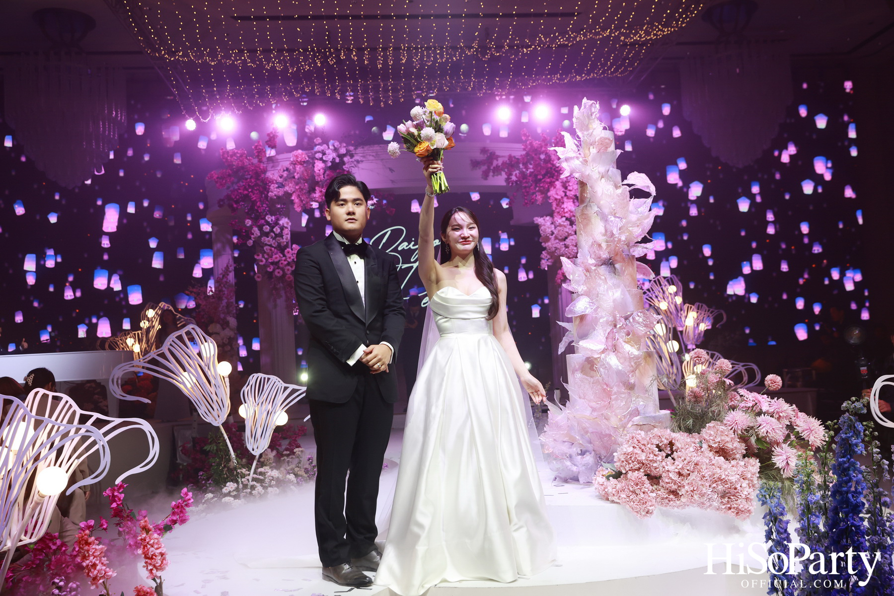 งานฉลองมงคลสมรสระหว่าง ยิ่งรัก พัวถาวรสกุล และ นวิน เหมรัชตานันต์ 