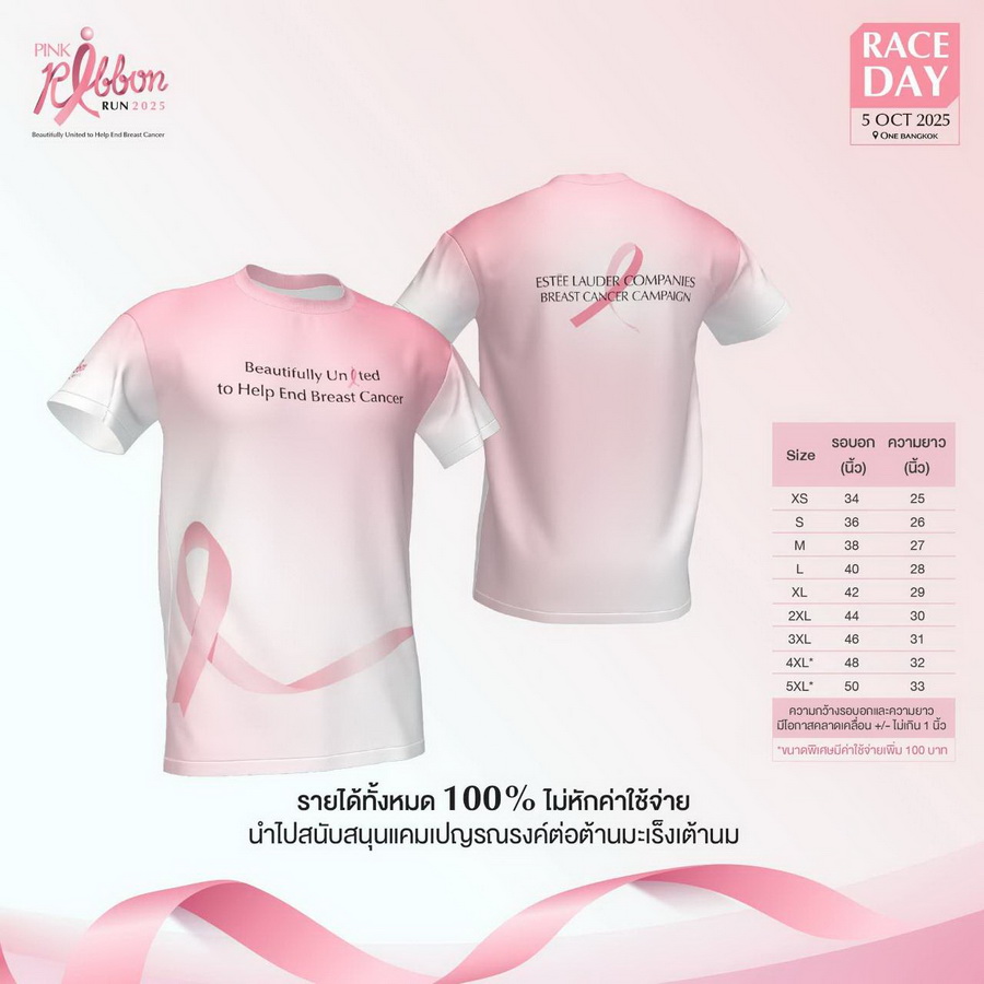 Estee Lauder Companies ประเทศไทย เชิญชวนร่วมงานวิ่งการกุศล ‘Pink Ribbon Run 2025’
