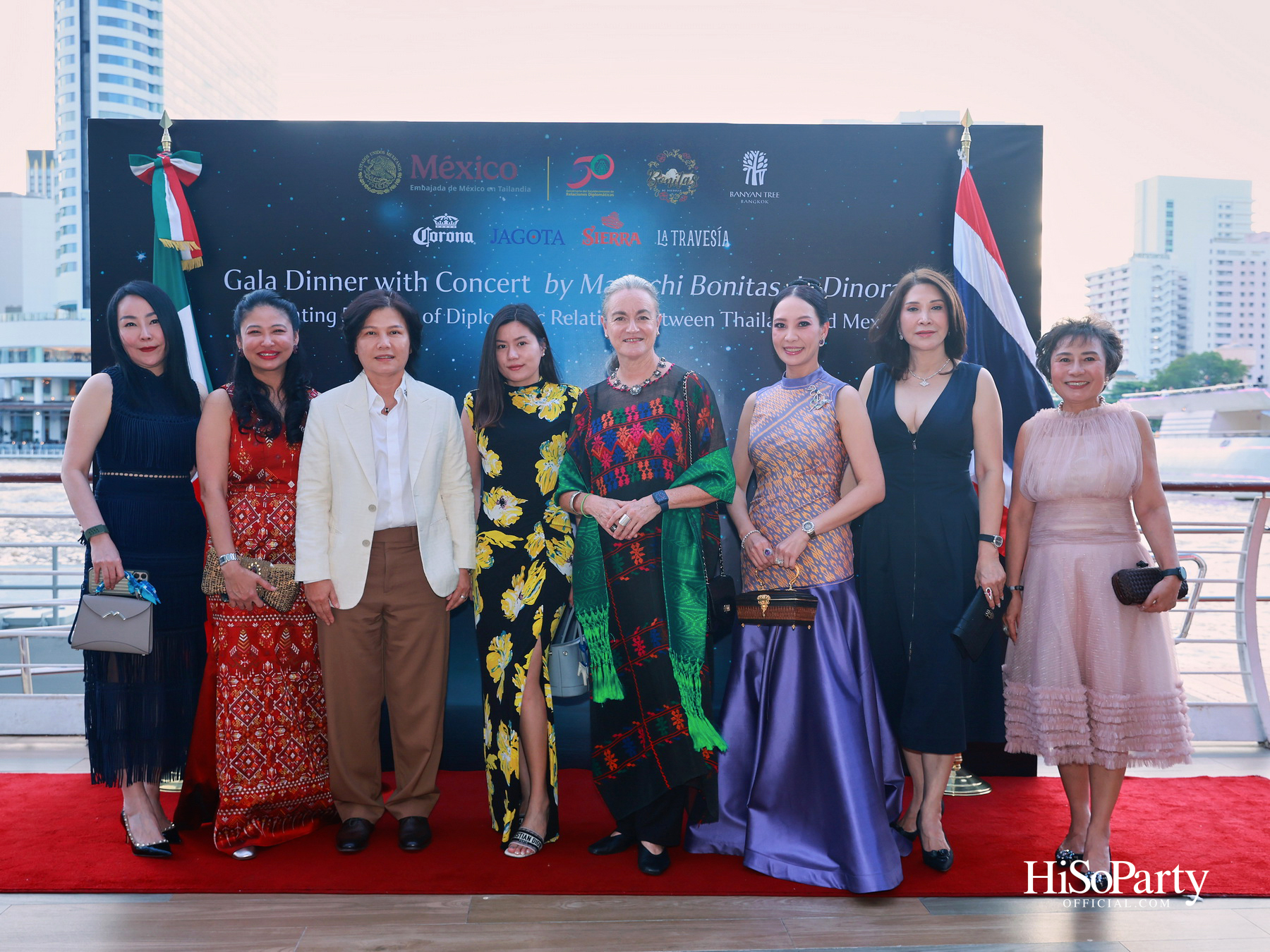 กาล่าดินเนอร์คอนเสิร์ตโดย Mariachi Bonitas de Dinorah บนเรือแซฟฟรอน เฉลิมฉลอง 50 ปี ความสัมพันธ์ทางการทูตไทย–เม็กซิโก