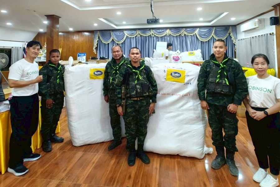 โรบินสัน ผนึกกำลังพันธมิตร ส่งมอบกำลังใจช่วยเหลือผู้ประสบเหตุชายแดนไทย–กัมพูชา