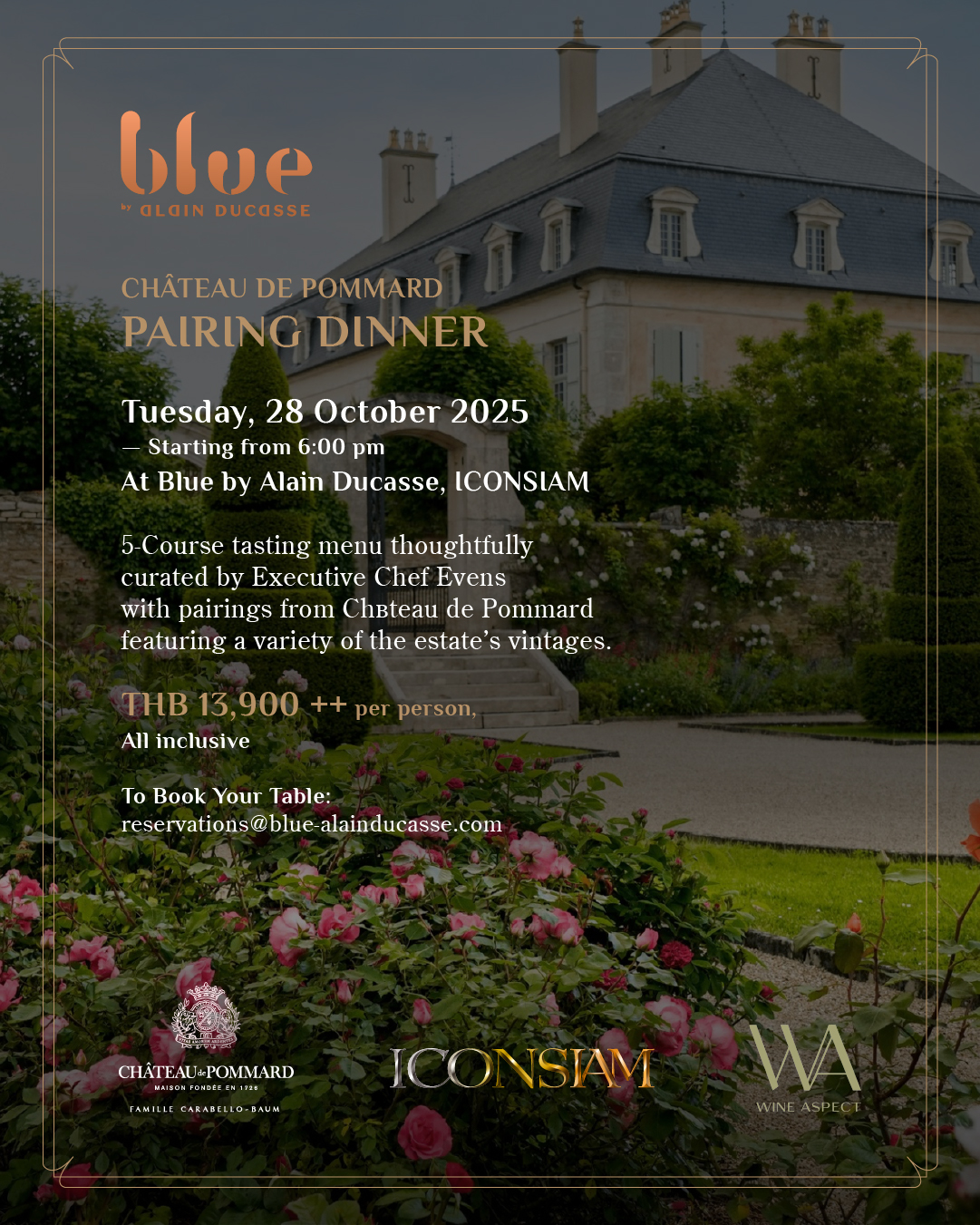 Château de Pommard Pairing Dinner