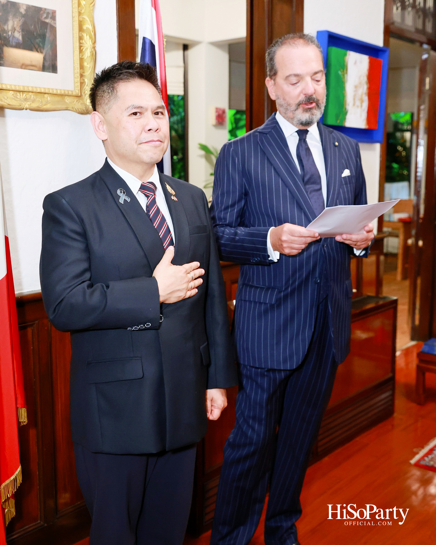 เอกอัครราชทูตอิตาลีเป็นเจ้าภาพมอบเครื่องราชอิสริยาภรณ์ Officer of the Order of Merit of the Italian Republic แด่ คุณวราวุธ ศิลปอาชา